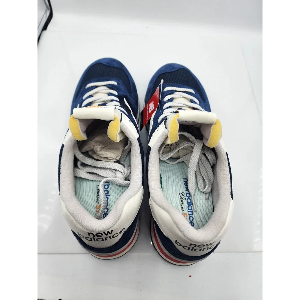 New Balance 574 Classics Navy Blue White Red U574VPN Mens 9.5 Womens 11